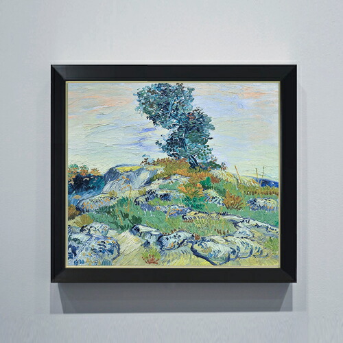 楽天市場】【油絵 直筆仕上げ】ゴッホ 岩とオークの木 F10 【シンプル