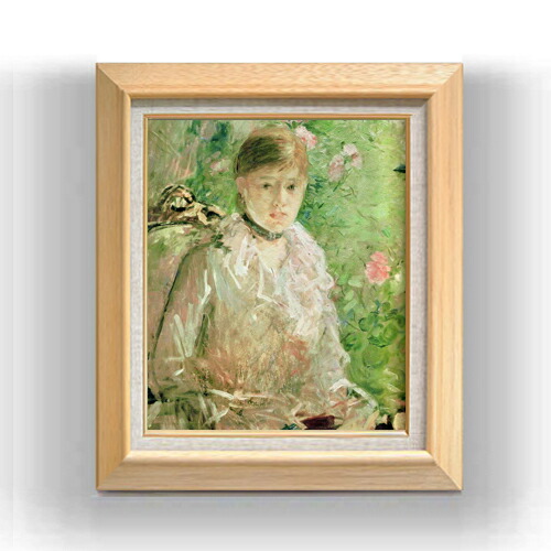 額縁 絵画付き F8号 ガラス使用 癒し系 絵画 油絵 額縁 絵画付き F8号