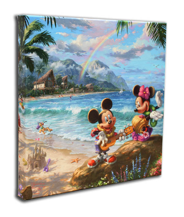 最終値下げディズニーハワイアンホリデー絵画ディズニー公認画家