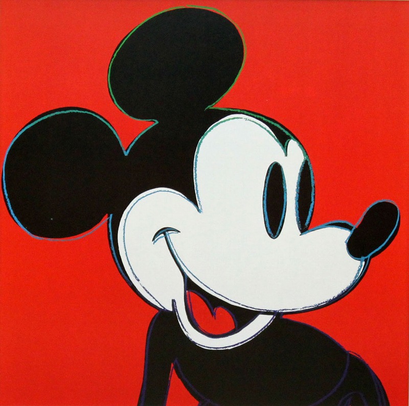 アンディ・ウォーホル 「ミッキーマウス」絵画 リトグラフ