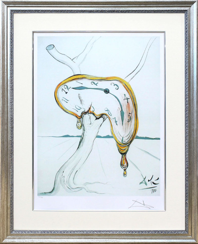 ダリの模写、パステル画、額入り、 ダリの模写、パステル画、額入り