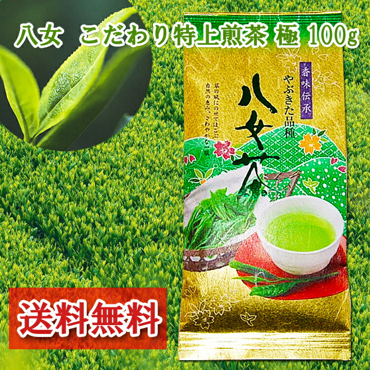 楽天市場】お茶 八女茶 特上煎茶 極 100g 送料無料 お茶 福岡 八女 深