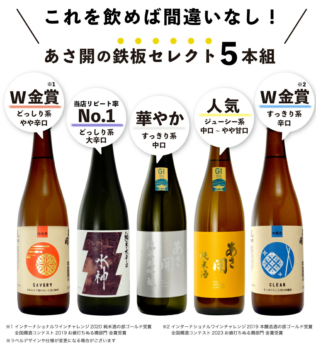 楽天市場】日本酒 飲み比べセット 鉄板福袋 720ml×5本 純米大吟醸入り
