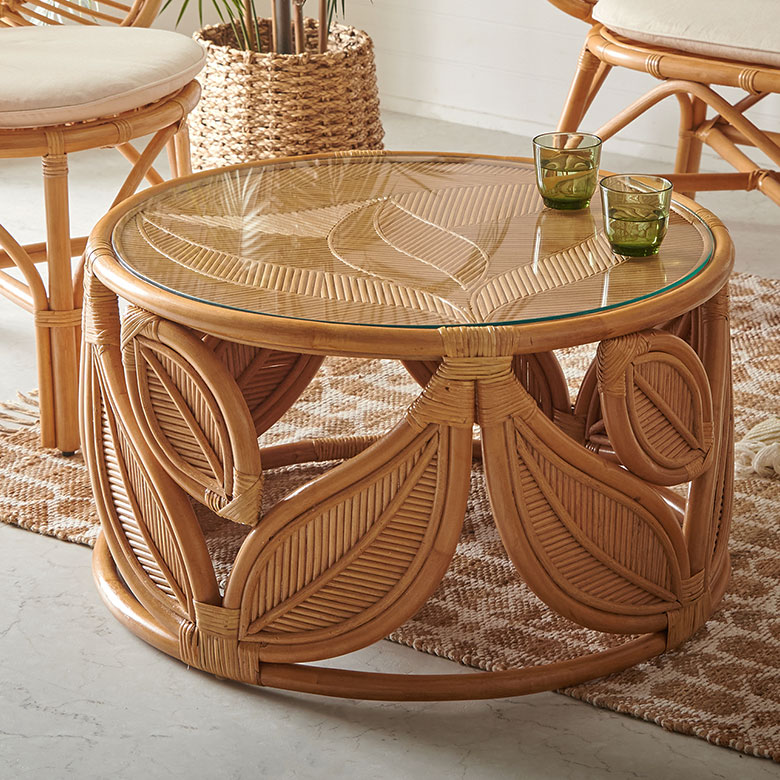 ラタン製円形テーブル（ガラス天板） 楽天市場】【最大2000円クーポン