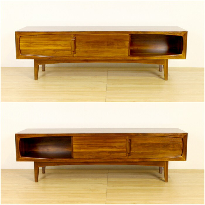 楽天市場】チーク無垢 チークウッド TVボード《W150cm×D40cm×H45cm