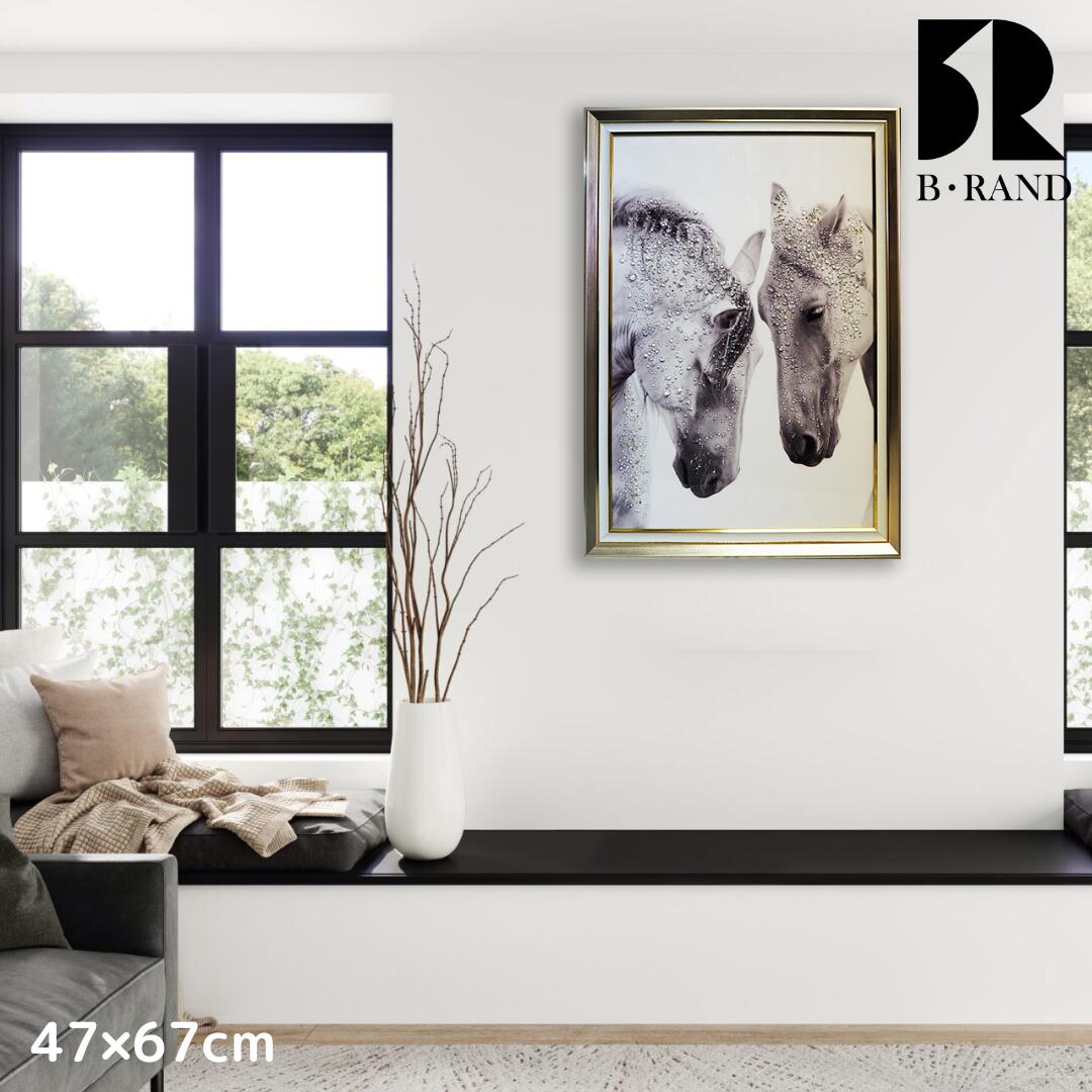 楽天市場】クリスタルアート モノクロ 47x67cm おしゃれ かっこいい