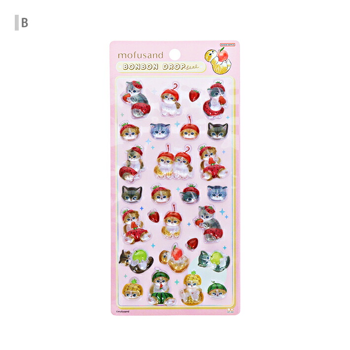 楽天市場】mofusand ボンボンドロップシール 2柄 [M便 1/6