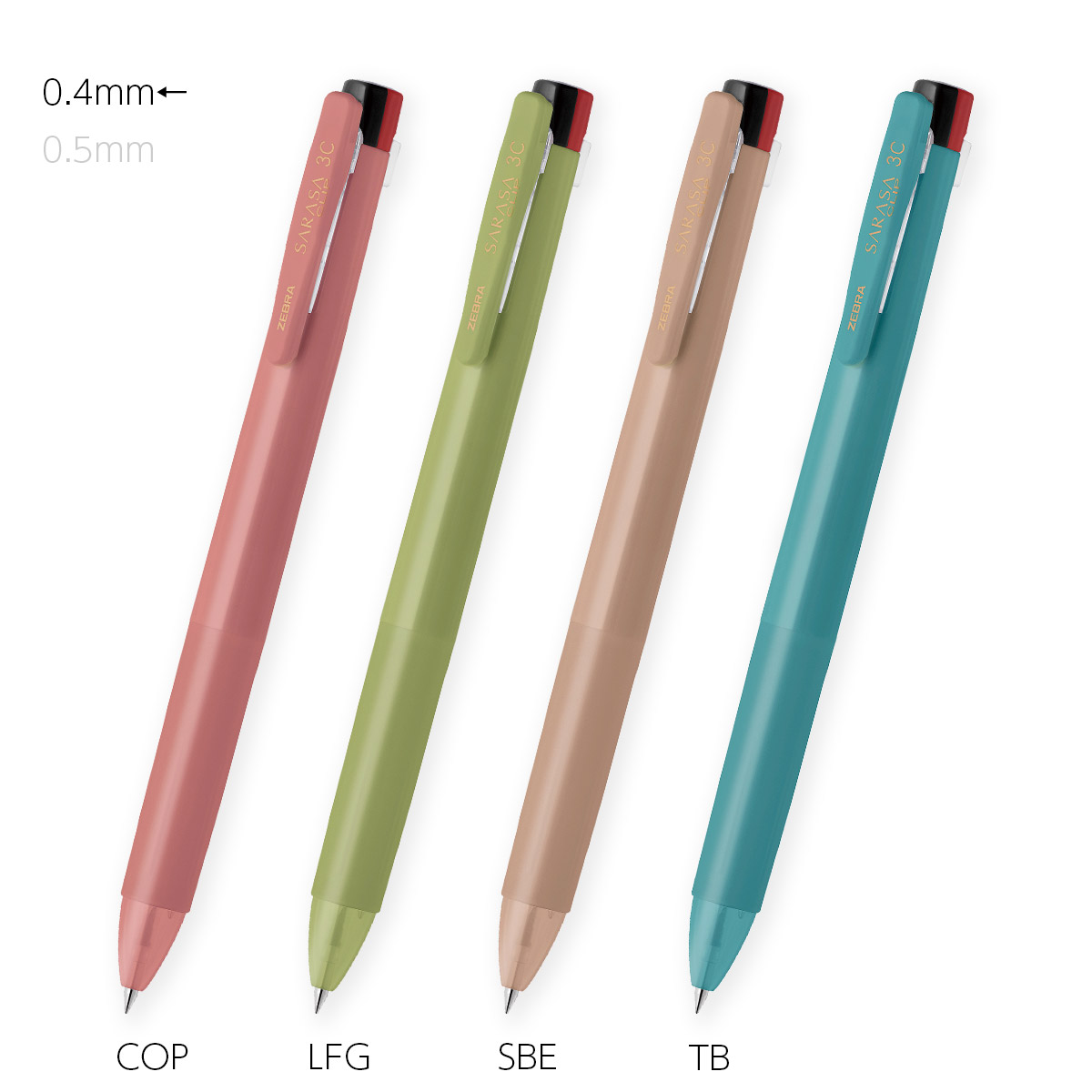 楽天市場】ゼブラ ジェルボールペン 0.4mm サラサクリップ3C＜SARASA