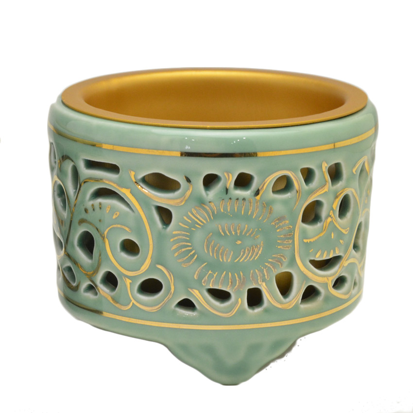 楽天市場】香炉 香呂 真宗大谷派用 東用 透かし香炉 金付 5号 外径約