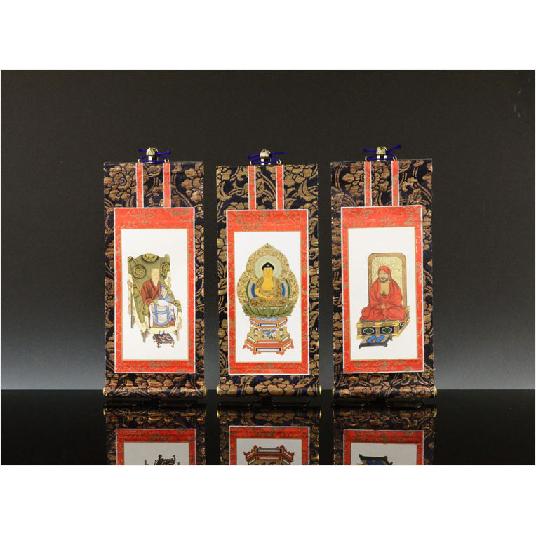 楽天市場】掛軸【格安・新金掛軸：臨済宗 20代 3枚セット（本尊＋脇侍