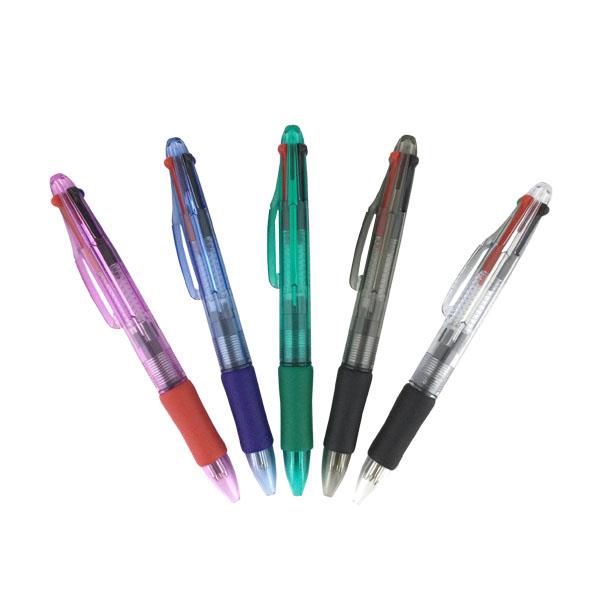 楽天市場】4色ボールペン 黒・赤・青・緑 ラバーグリップ付 ［色指定