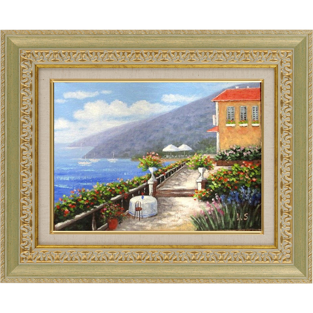 美品 矢部明「海日」油彩画 油絵 直筆サイン入り 高島屋取扱作品 定価