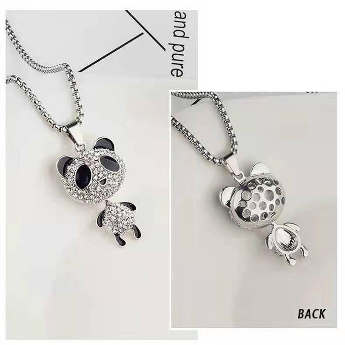 パンダフィギュア ネックレス シルバー tuhemao0.jpg