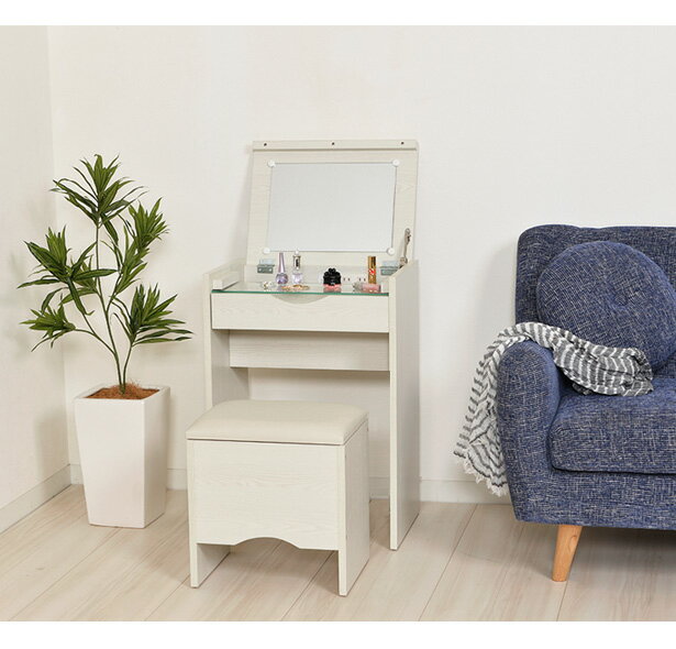 楽天市場】ドレッサー スツールセット 2口コンセント ナチュラル