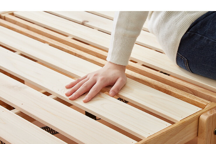 楽天市場】中居木工 日本製 折りたたみ すのこ ベッド ひのき ハイ