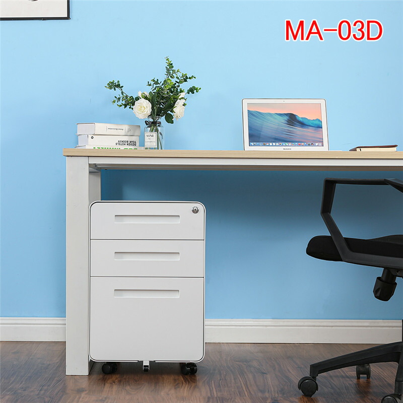 楽天市場】デスクワゴン 組立不要 完成品 3段オールロック オフィス