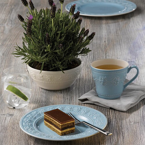 フェスティビティモーニングセットブルーとホワイトのペア フェス