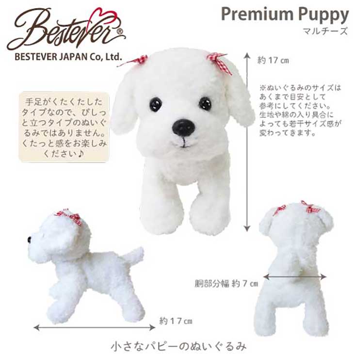 6.ぬいぐるみ、テディマルチーズ、犬、ハンドメイド、オリジナル、白