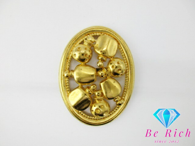 Christian Dior ゴールドブローチ 箱付き おまけロゴブローチ付き