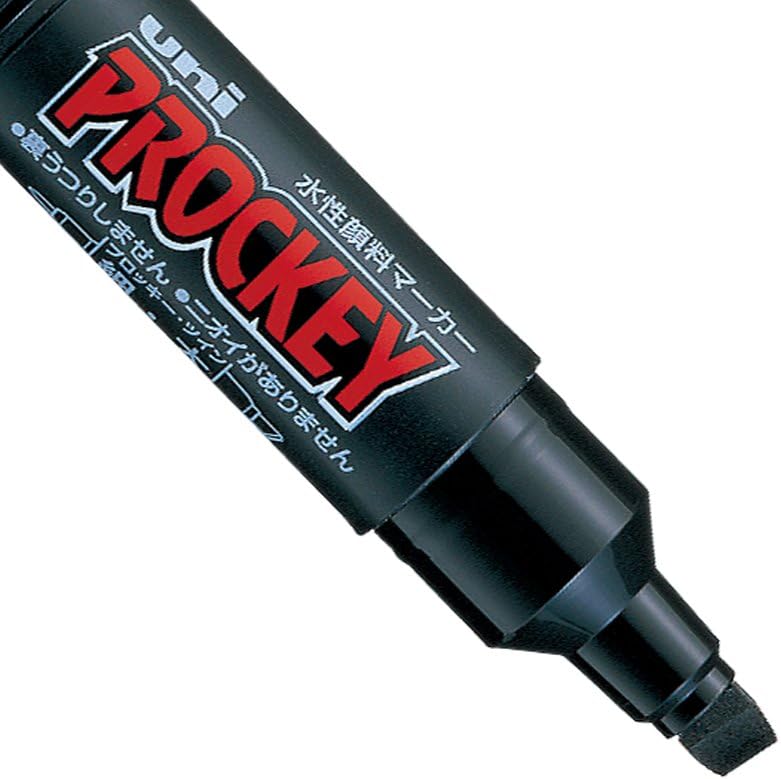 楽天市場】三菱鉛筆 水性ペン ユニ プロッキー ツイン 細字丸芯+太字角