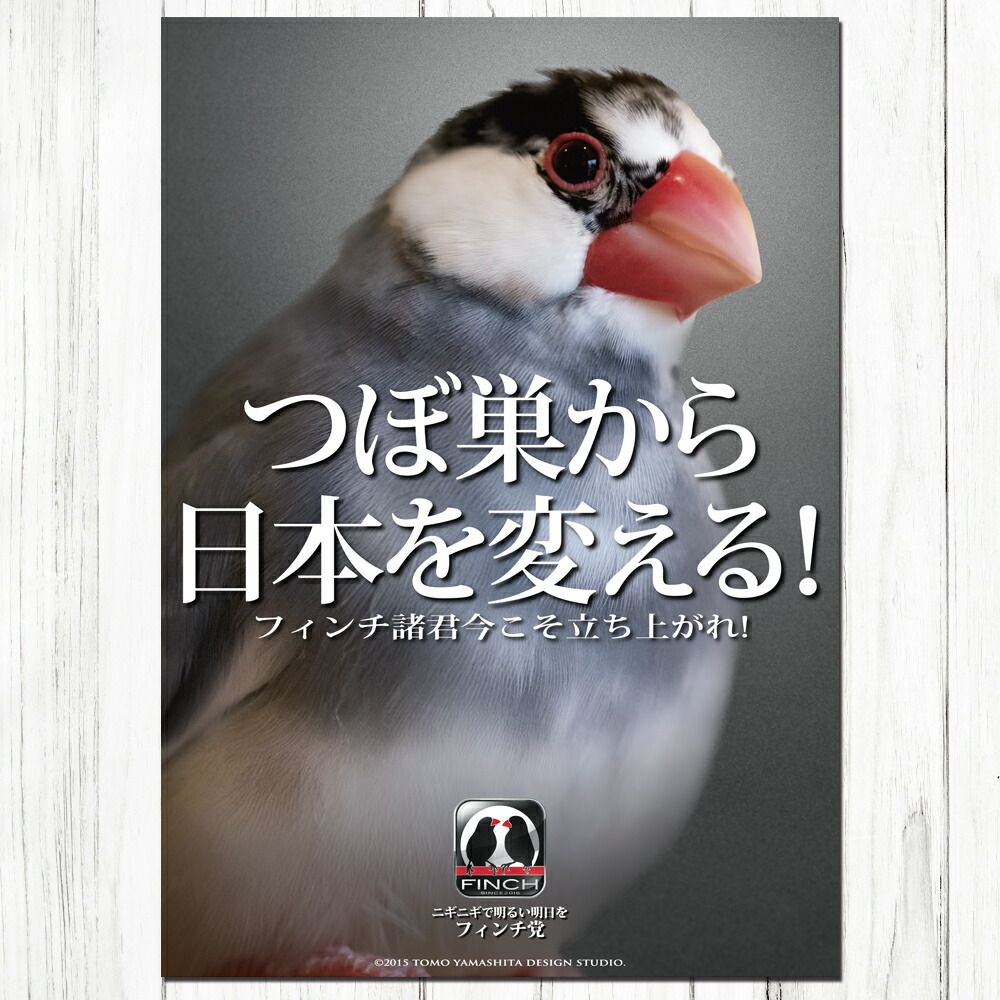 一点物】CUE! チームシングル Flower Bird 直筆サイン ポスター