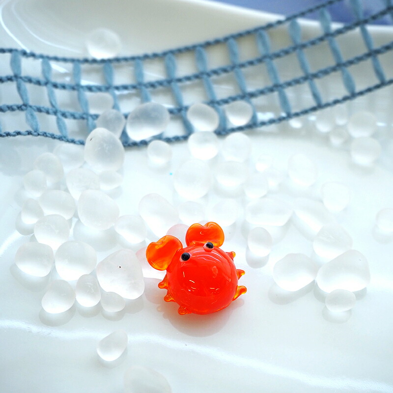 楽天市場】装飾 ガラスパーツ かめ かに デコ デコパーツ