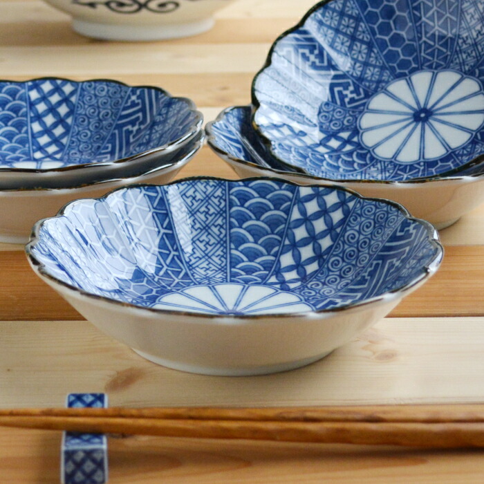 染付 ベロ藍 骨董 鉢 煮物等 お洒落 染付 ベロ藍 骨董 鉢 煮物