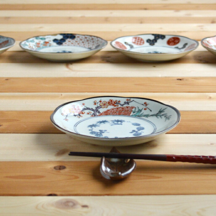 楽天市場】美濃焼 染錦古伊万里 中皿 16cm取皿 ケーキ皿 フルーツ皿 十