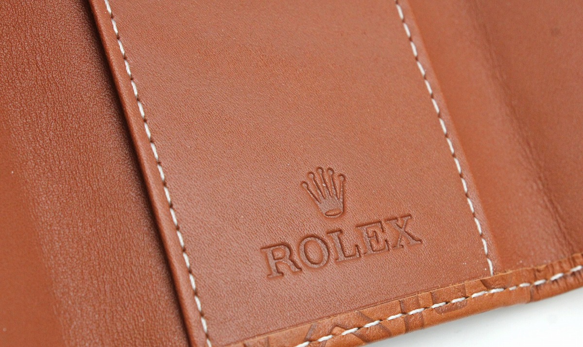 ロレックス キーケース 4連キーケース ブラウン レザーROLEX レディース