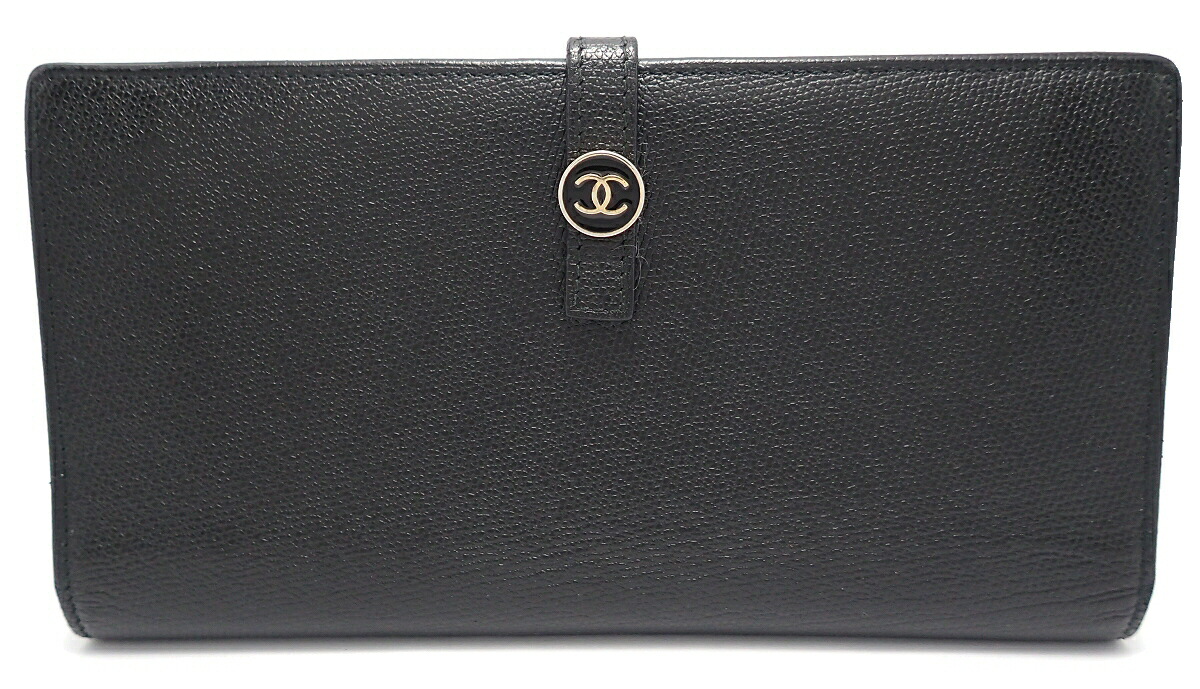 CHANEL ココボタン 黒 レザー 二つ折り財布 楽天市場】【財布】CHANEL