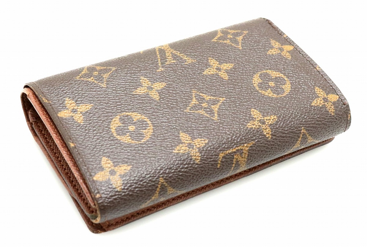 美品 LOUIS VUITTON モノグラム ポルトフォイユ・トレゾール L字