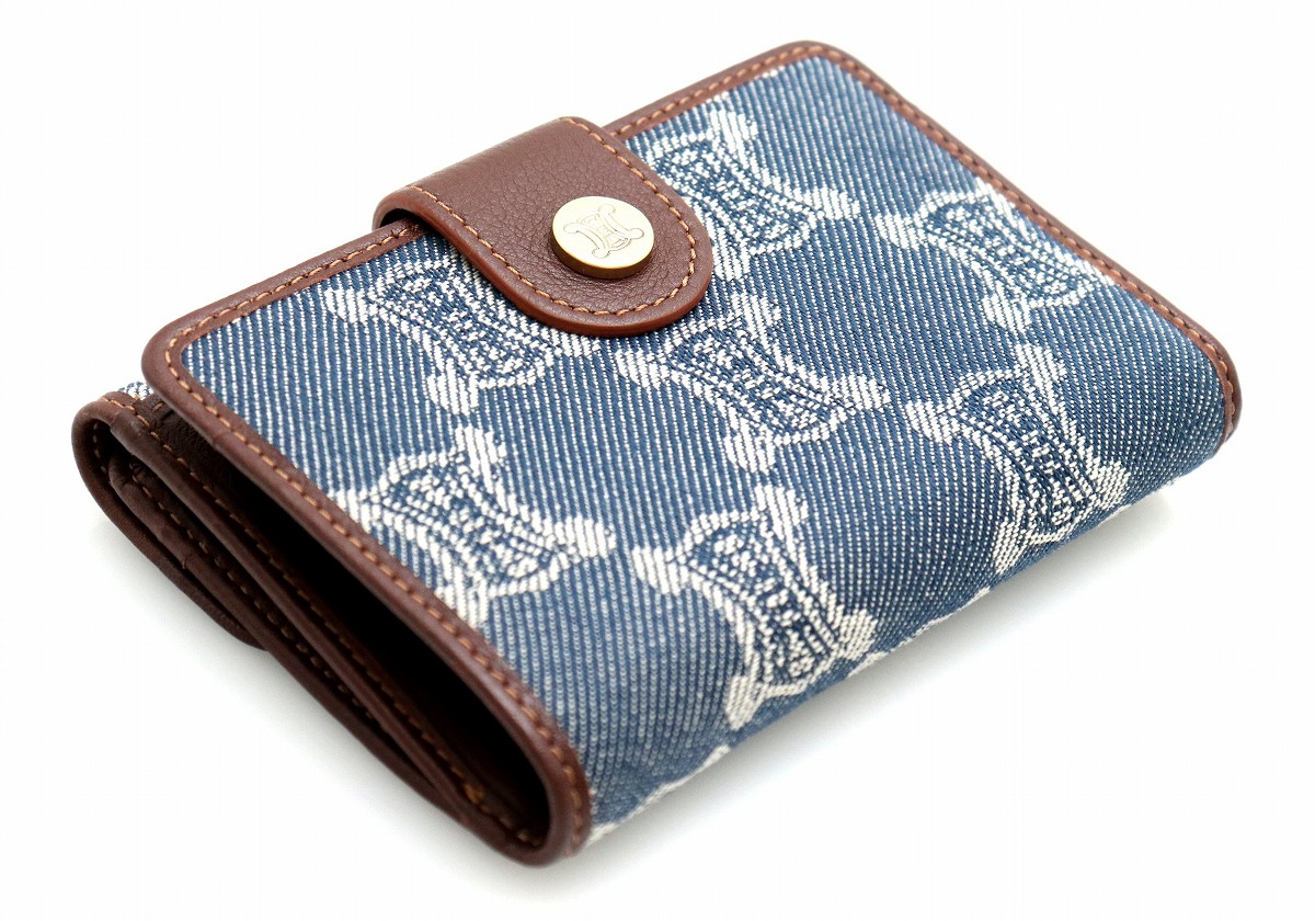 楽天市場】【未使用品】【財布】CELINE セリーヌ マカダム柄 三つ折り