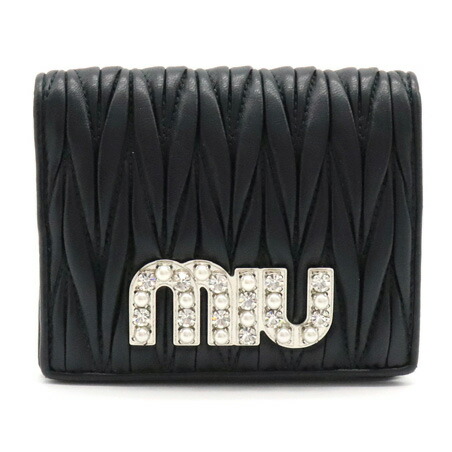 楽天市場】【財布】Miu Miu ミュウ ミュウ マテラッセ 二つ折り財布