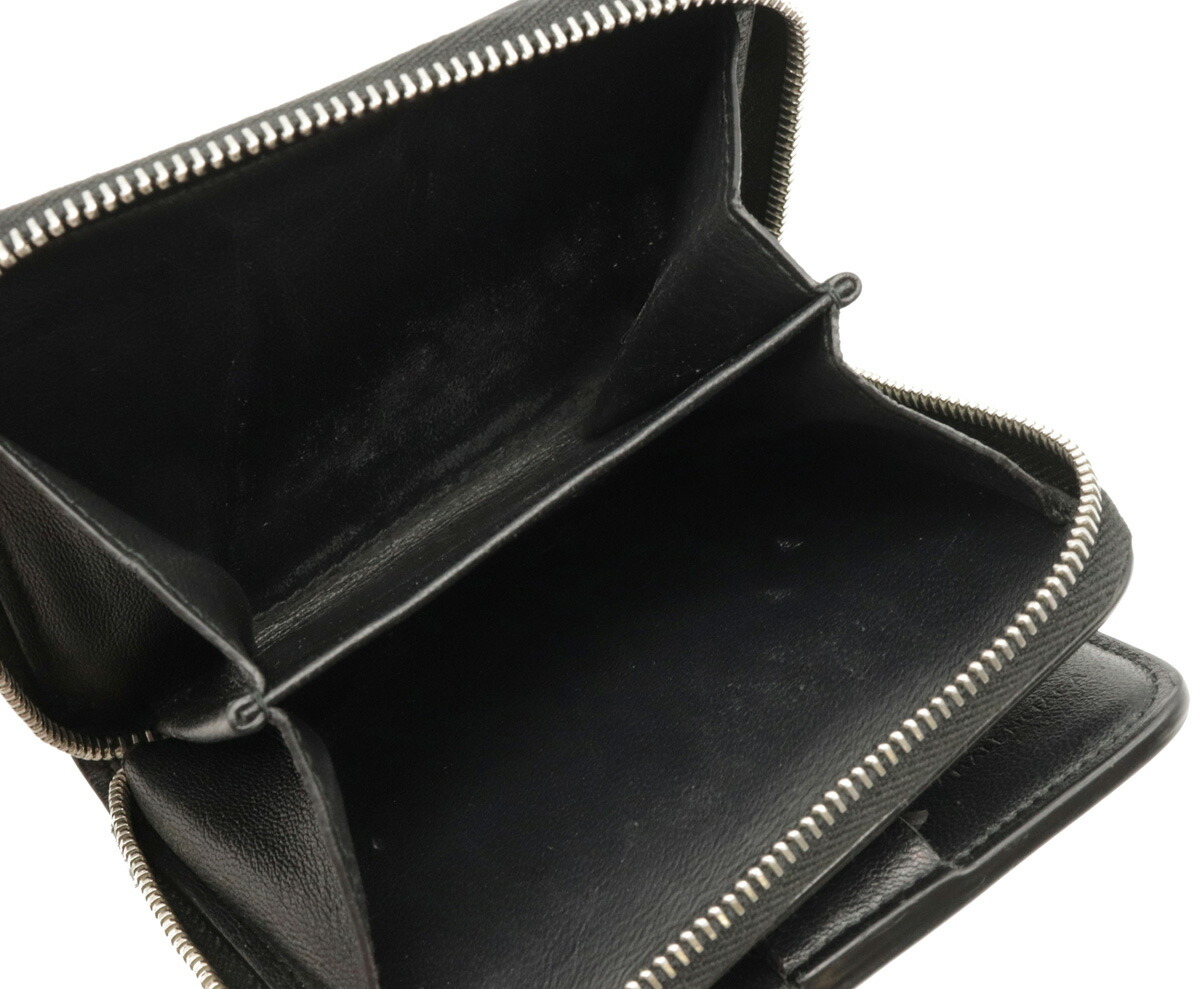 極美✨バレンシアガ 二つ折り財布 ビルフォード エブリデイ レザー 黒