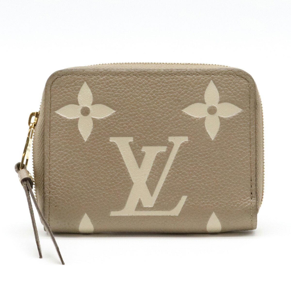 ジャンク品 ルイヴィトン モノグラム パピエジップ 折り財布 パス