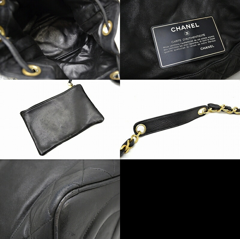 数量限定❤CHANEL❤ブラックラメ巾着ショルダーバッグゴールドチェーン