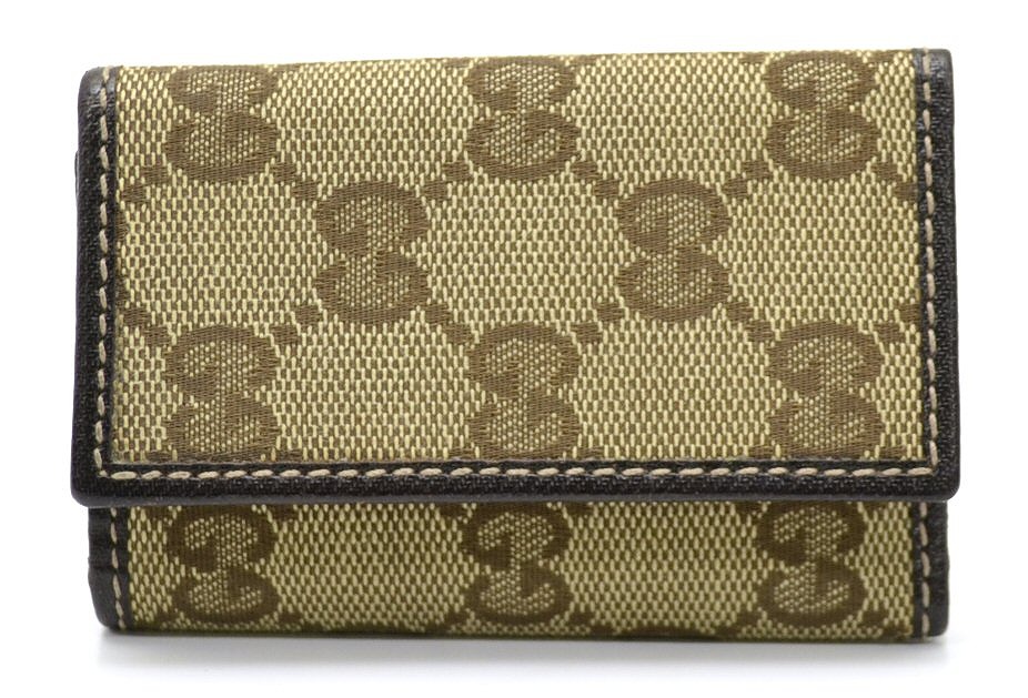 楽天市場】GUCCI グッチ GGキャンバス レザー 6連キーケース カーキ