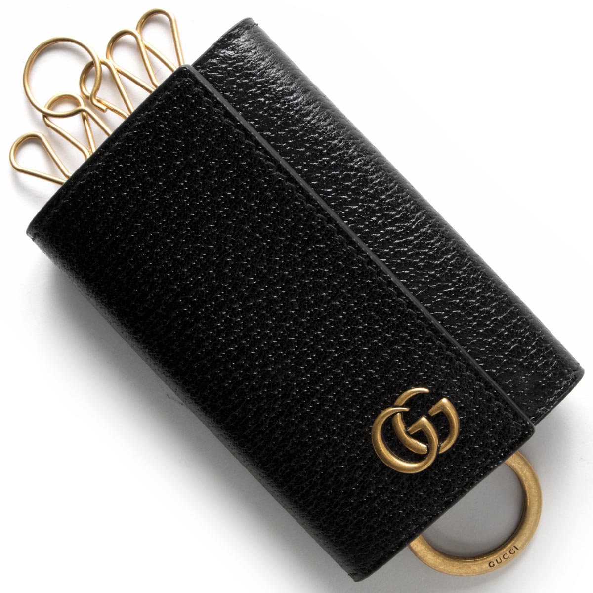 GUCCI 工場 キーケース GUCCI(グッチ) / キーケース/レザー/BLK/無地