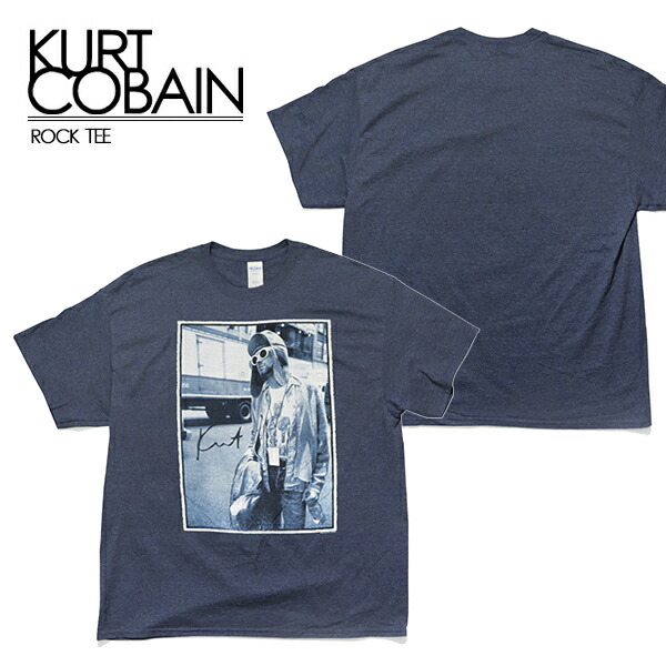 楽天市場】カートコバーン【Kurt Cobain】BY BUS PHOTO Tシャツ NAVY
