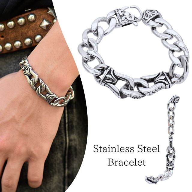 楽天市場】ブレスレット 喜平ブレスレット 百合の紋章 メンズ