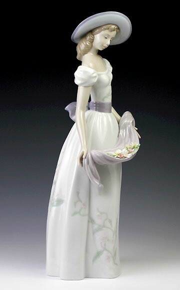 楽天市場】リヤドロ（Lladro リアドロ 陶器人形 置物） 花と少女