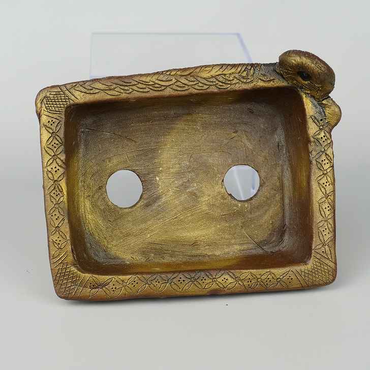 楽天市場】盆栽鉢 嵐山 谷嵐山 小型 長辺 約12.5cm 長方鉢 雲足 浮彫