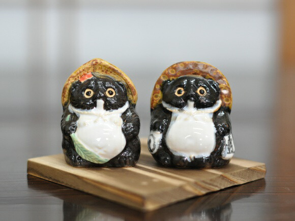 信楽焼 たぬきだるま 紅白2体セット 信楽焼 たぬきだるま 紅白2体セット