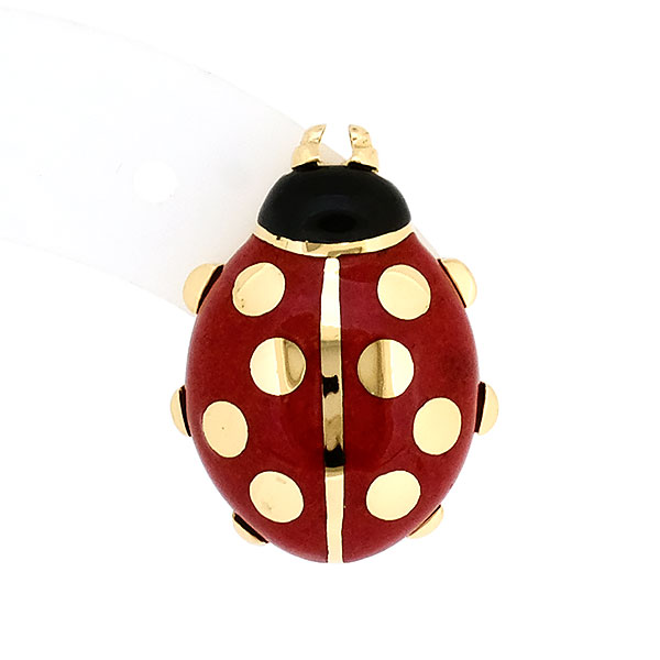 楽天市場】送料無料 本物 注目 Cartier カルティエ 750YG てんとう虫