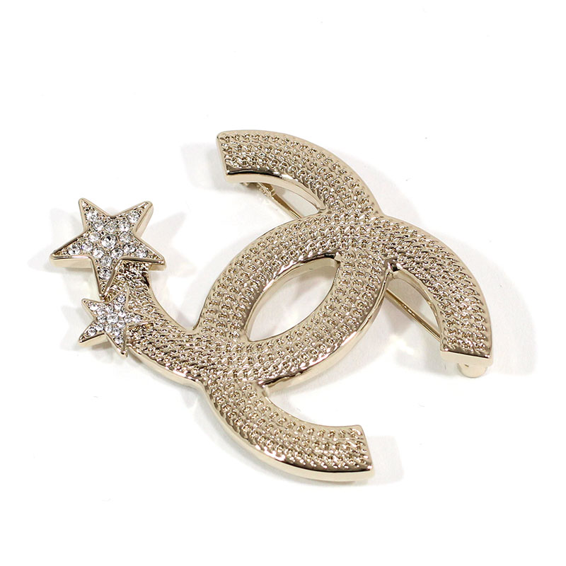 CHANEL ダブルCロゴ ラインストーンブローチ CHANEL ダブルCロゴ