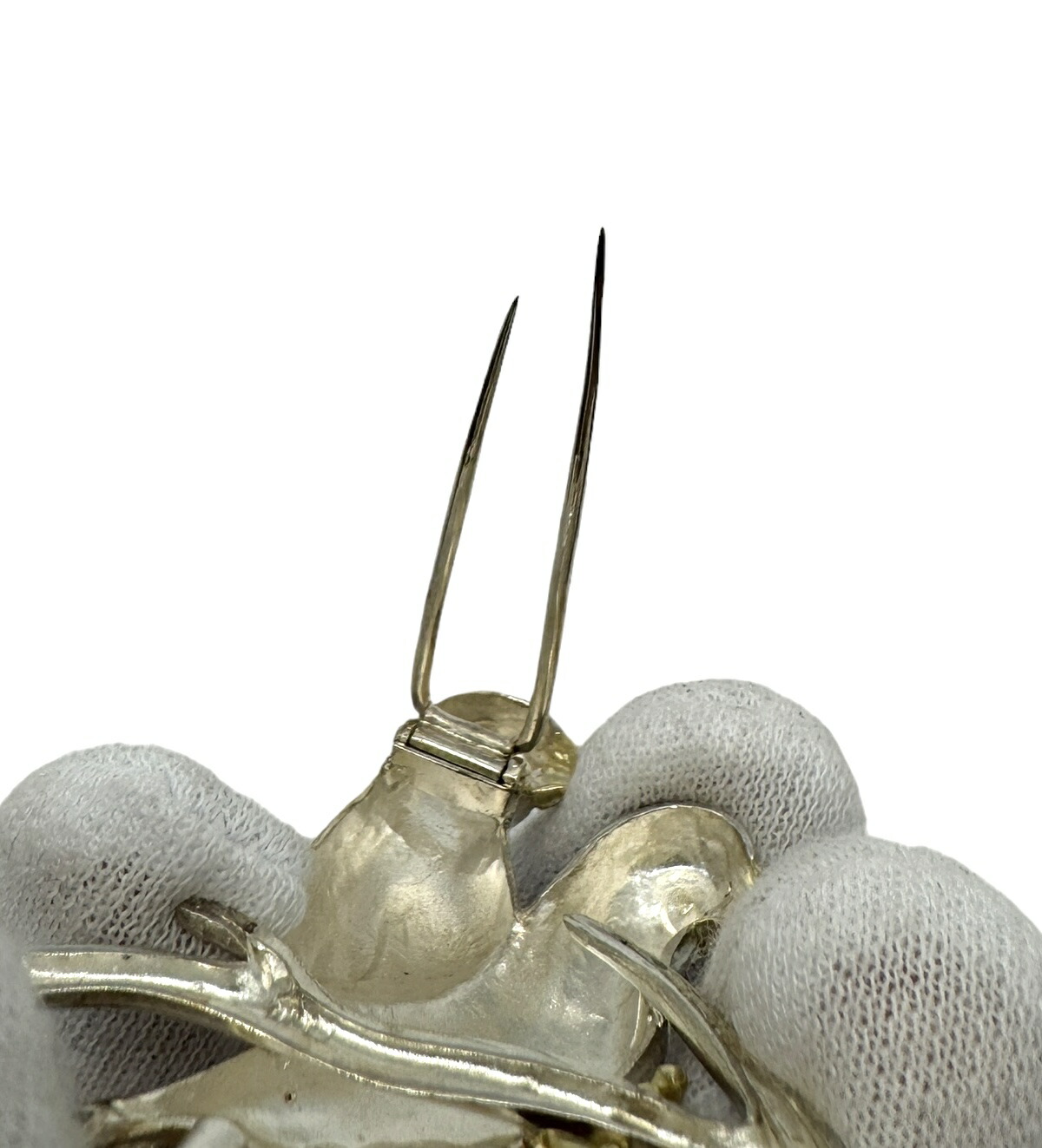 HERMES ヴィンテージ シルバーブローチ 美品