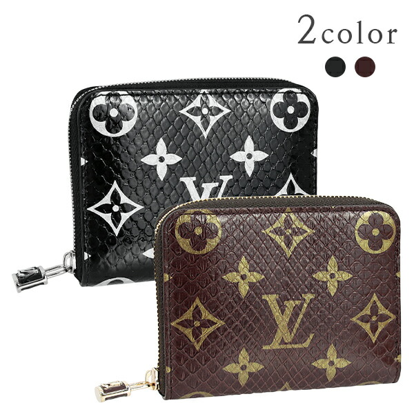 ジャンク品 ルイヴィトン モノグラム パピエジップ 折り財布 パス