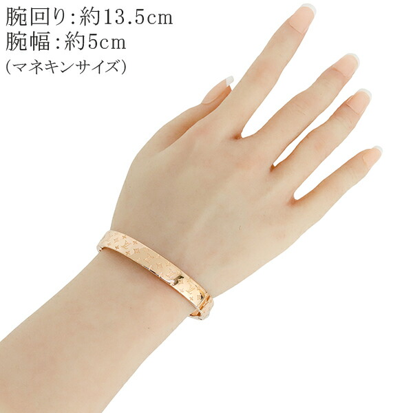 楽天市場】【美品】 ルイヴィトン ブレスレット カフ ナノグラム M