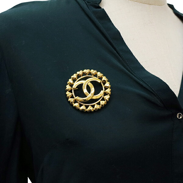 楽天市場】【20%OFF】 シャネル ブローチ ハートココマーク ラウンド