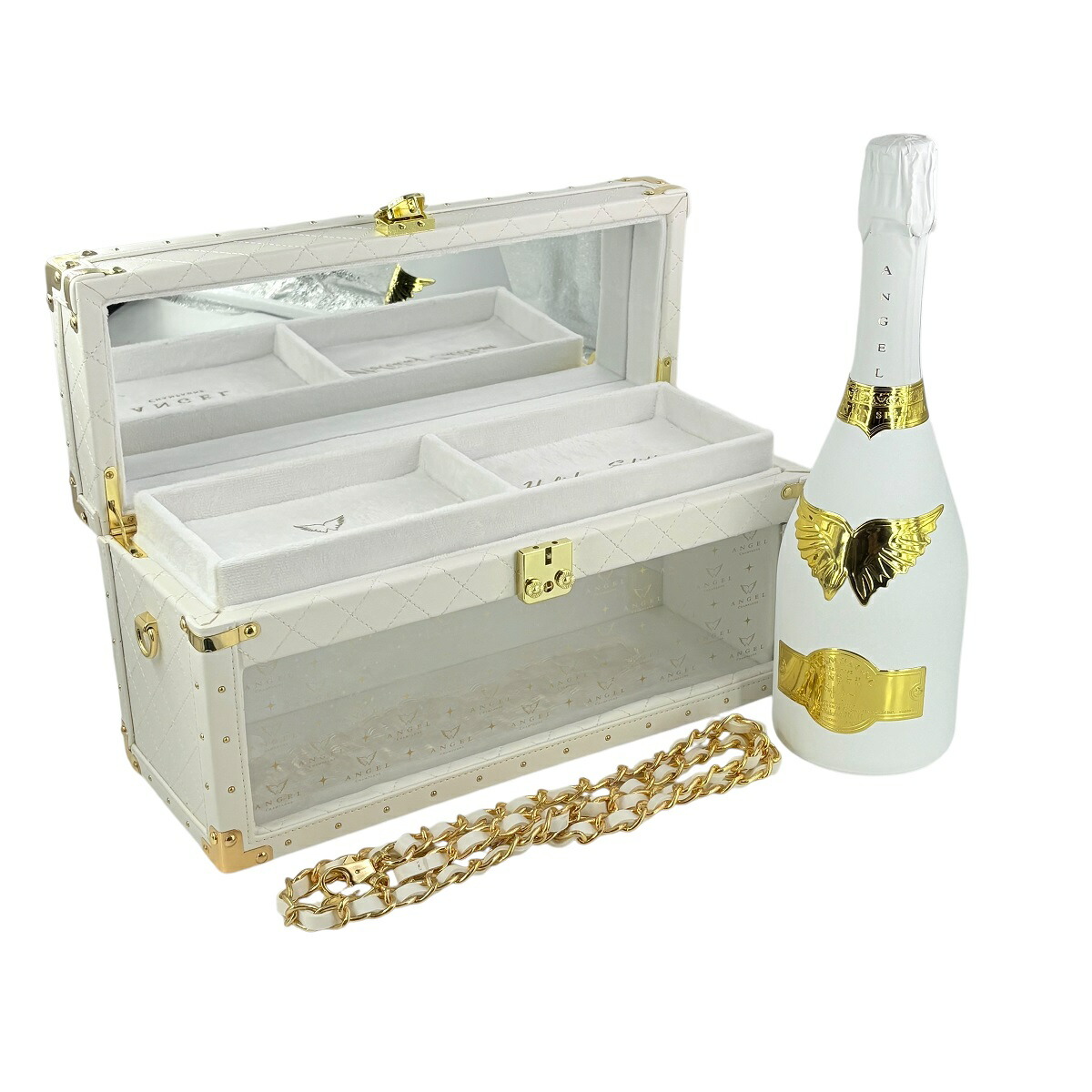 空箱】angel ロゼ ホワイト ゴールド ホリデイ エディションレザー